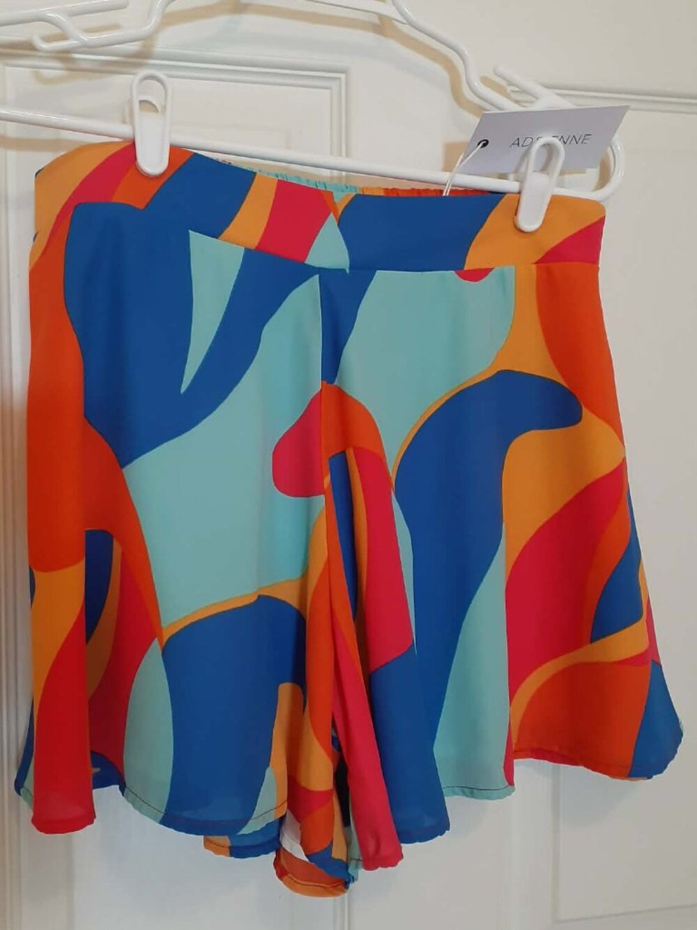 ADRIENNE Make It Count Tank & Shorts Set | Orange and Blue Multi - Picture 6 of 6